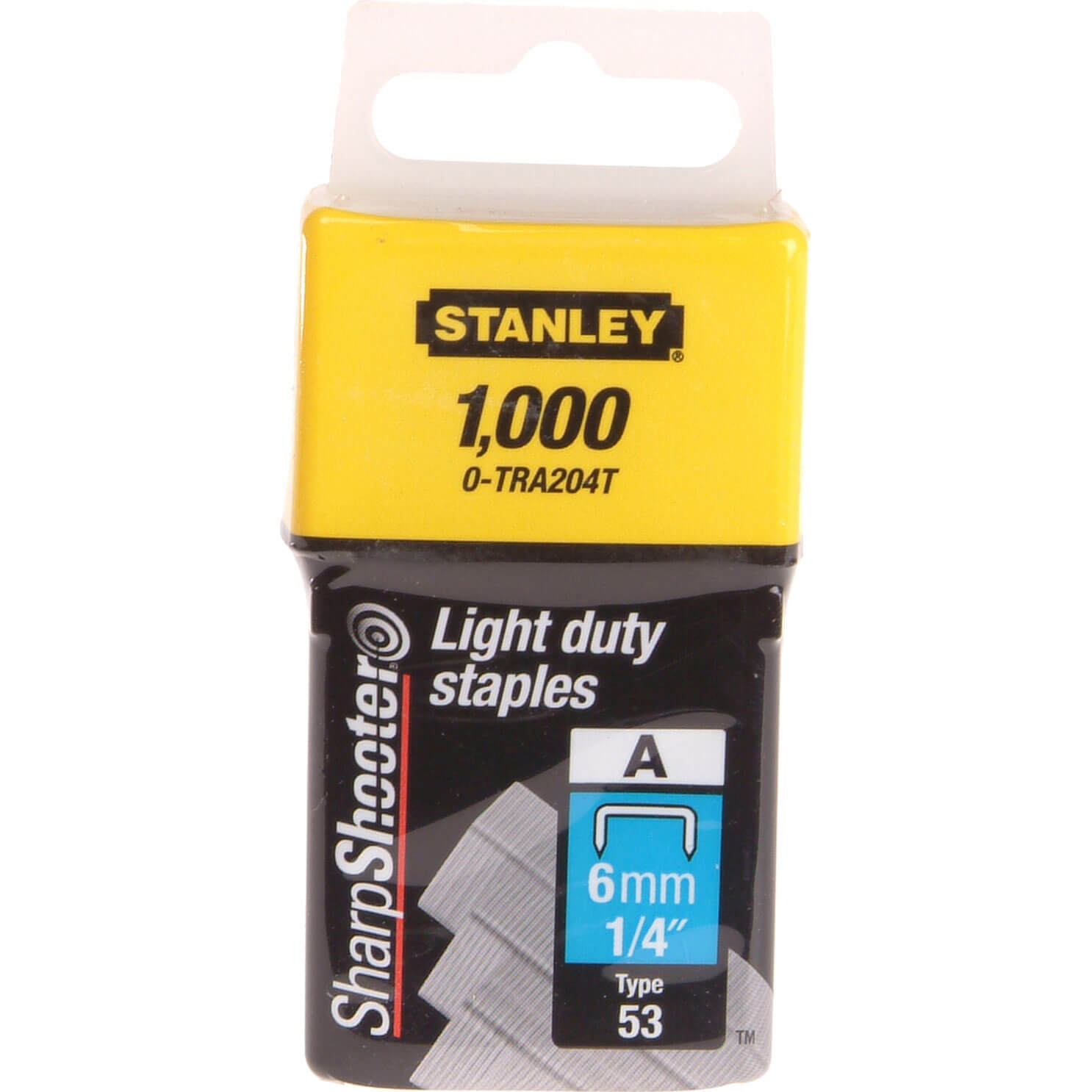 Image of Stanley Light Duty Staples 6mm Pack of 1000