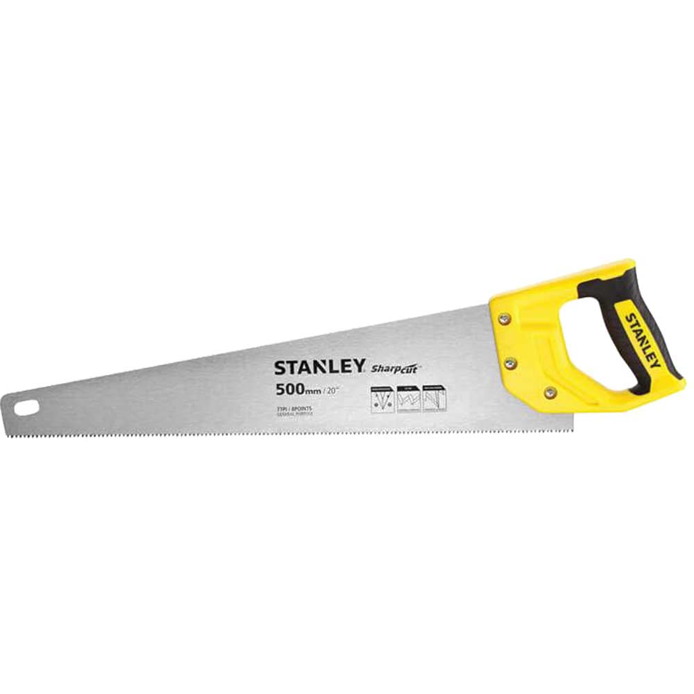 Image of Stanley Sharpcut Hand Saw 20"/500mm 7tpi