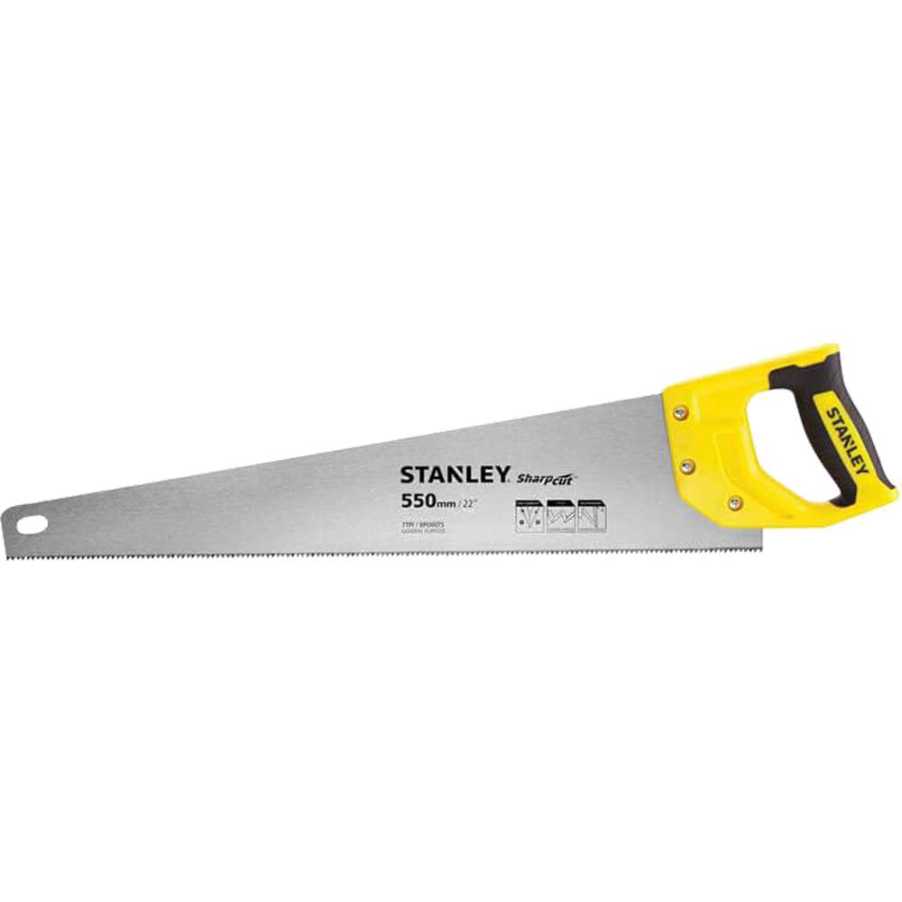 Image of Stanley Sharpcut Hand Saw 22" / 550mm 7tpi