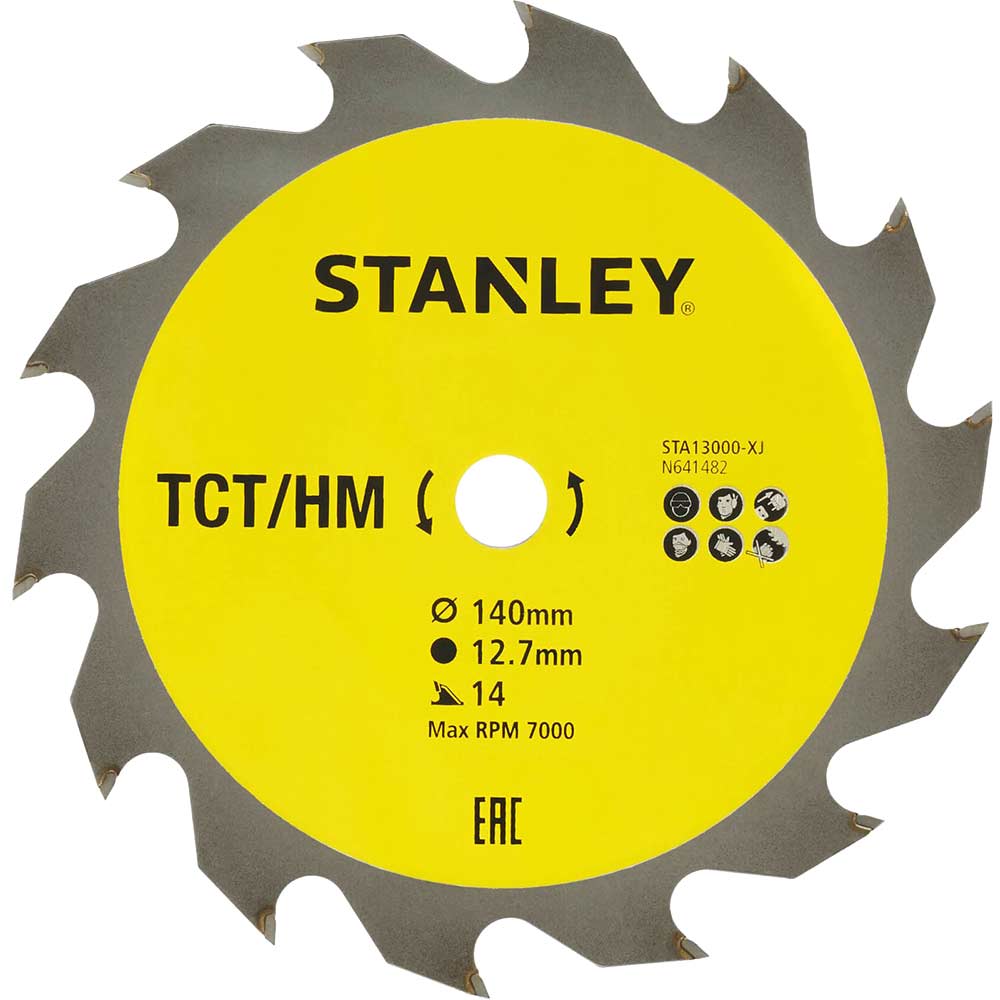 Stanley Tct Circular Saw Blade 140mm 14t 12.7mm