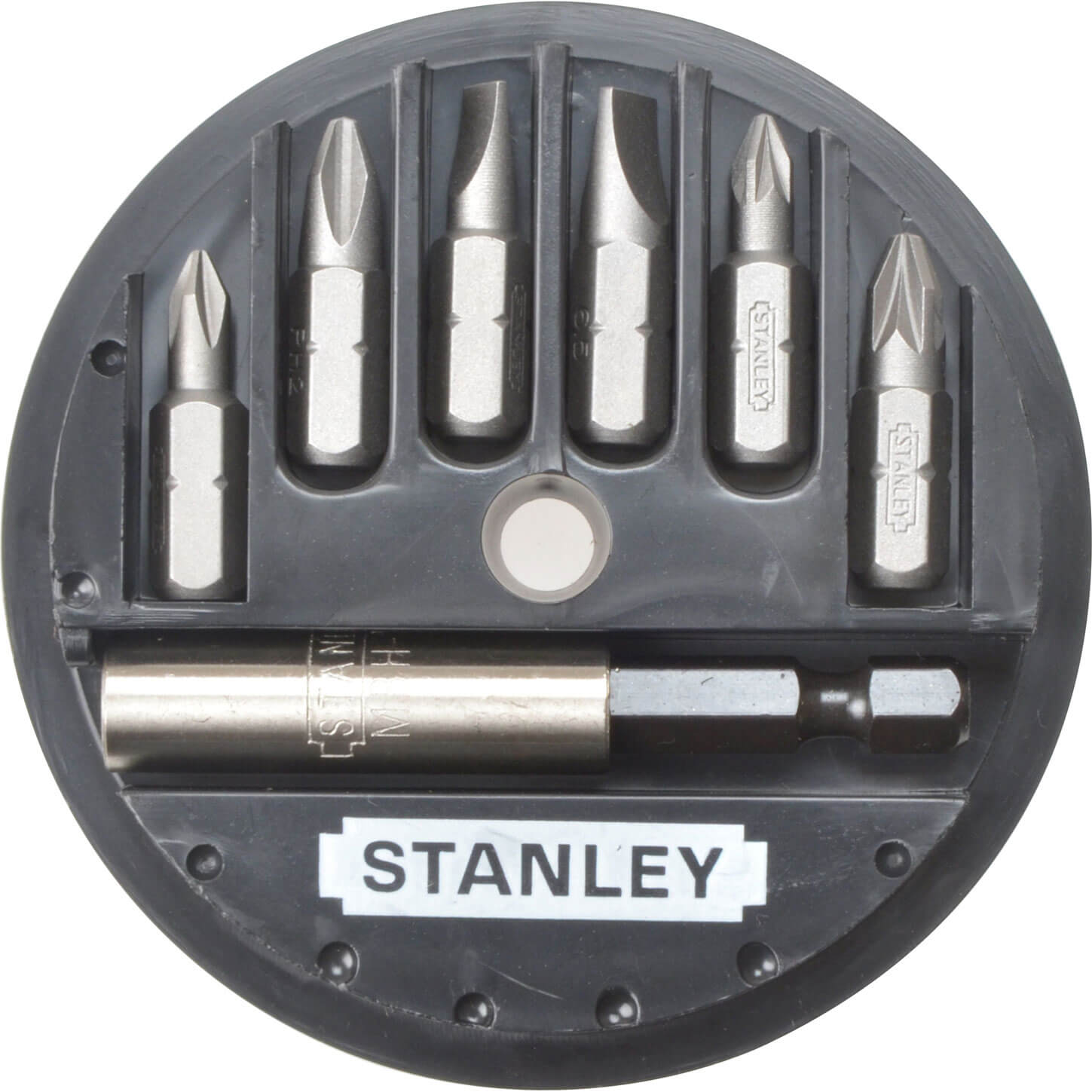 Image of Stanley 7 Piece Slotted, Phillips and Pozi Insert Screwdriver Bit Set