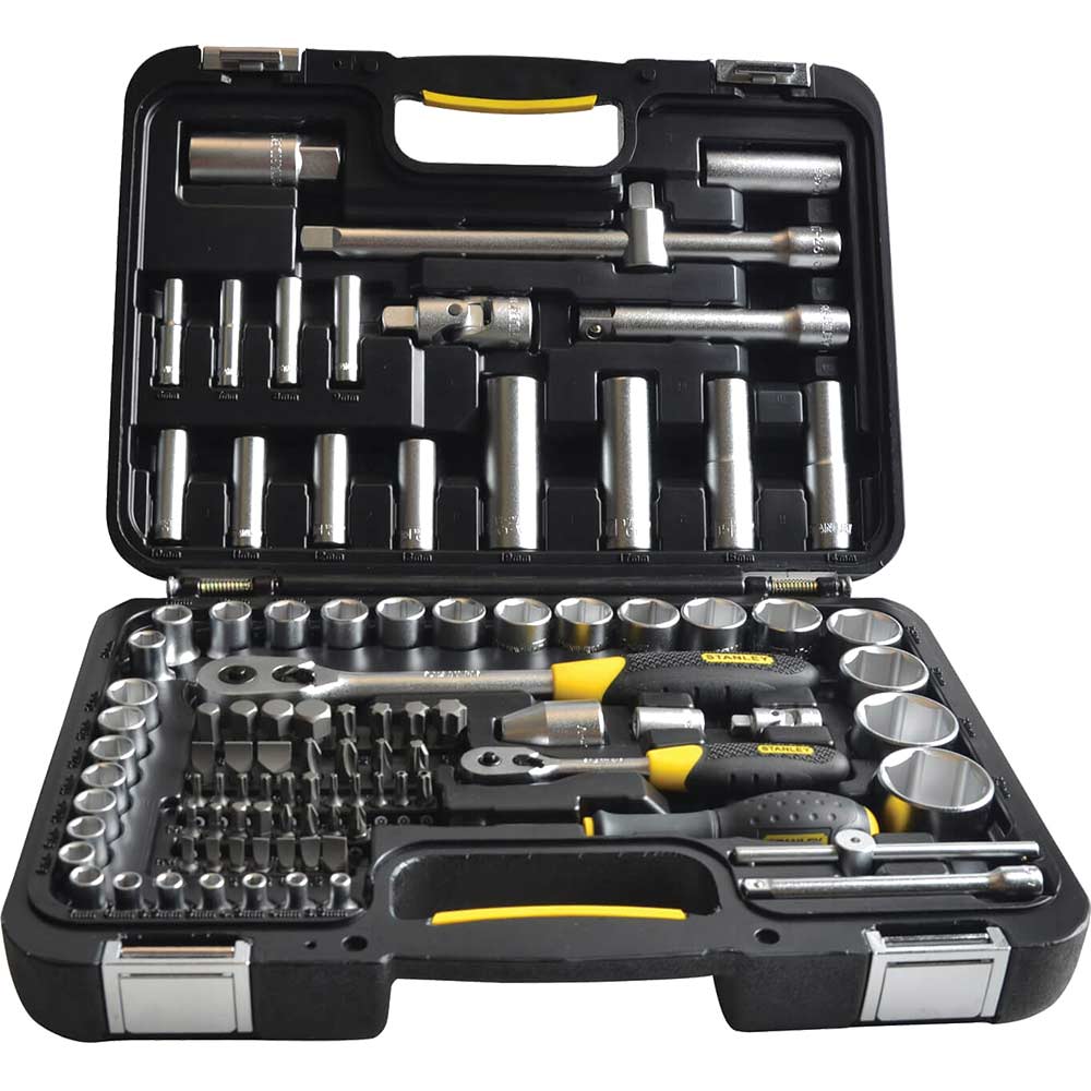 Stanley 96 Piece Combination Drive Socket and Bit Set Metric | Socket Sets