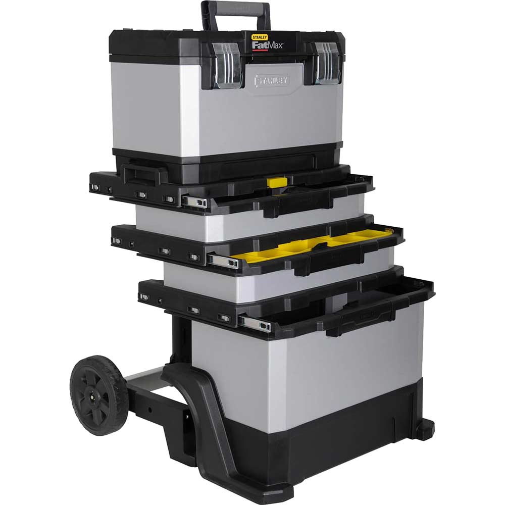 Image of Stanley FatMax Rolling Metal Workshop Tool Box Stack