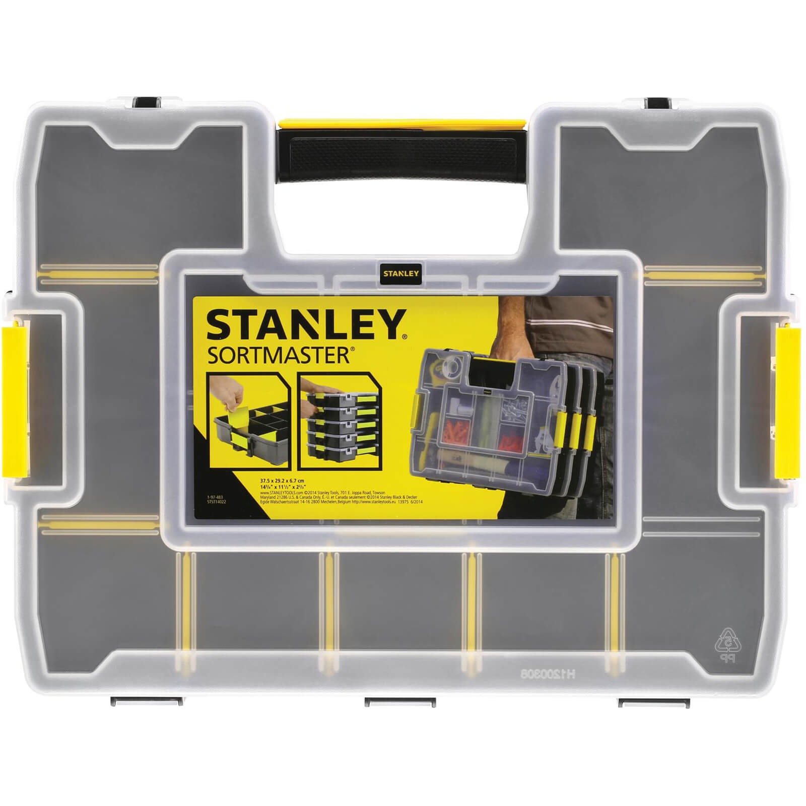 Image of Stanley 14 Compartment Stackable Sortmaster Junior Organiser Box