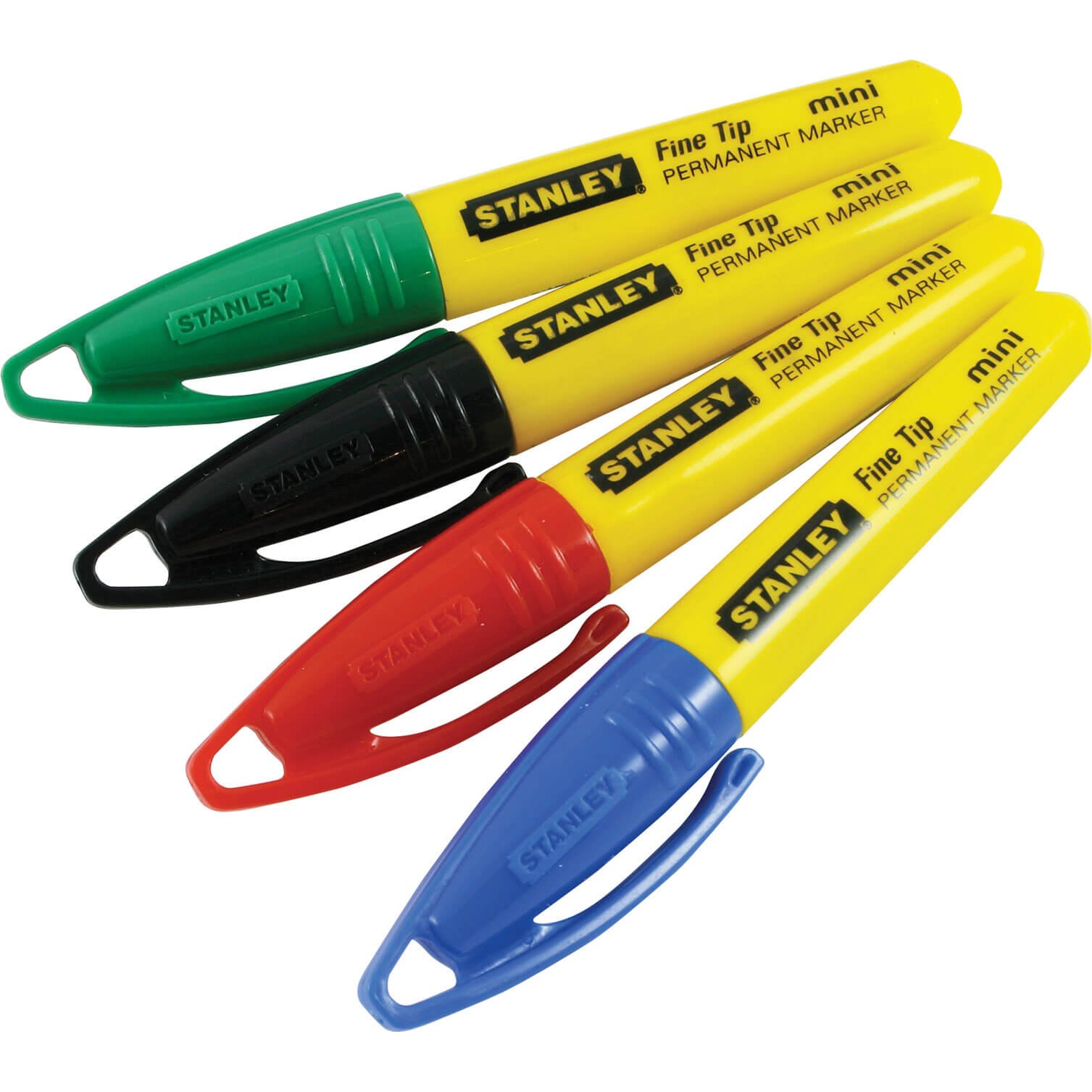 Image of Stanley 4 Piece Mini Fine Tip Marker Pen Set Pack of 4