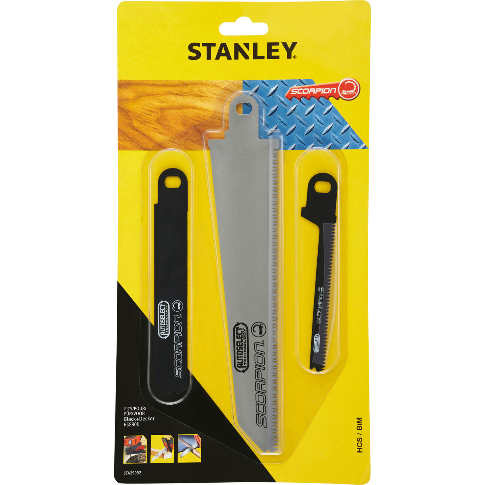 Photos - Power Tool Accessory Stanley 3 Piece Blade Set for Scorpion Saws STA29992 
