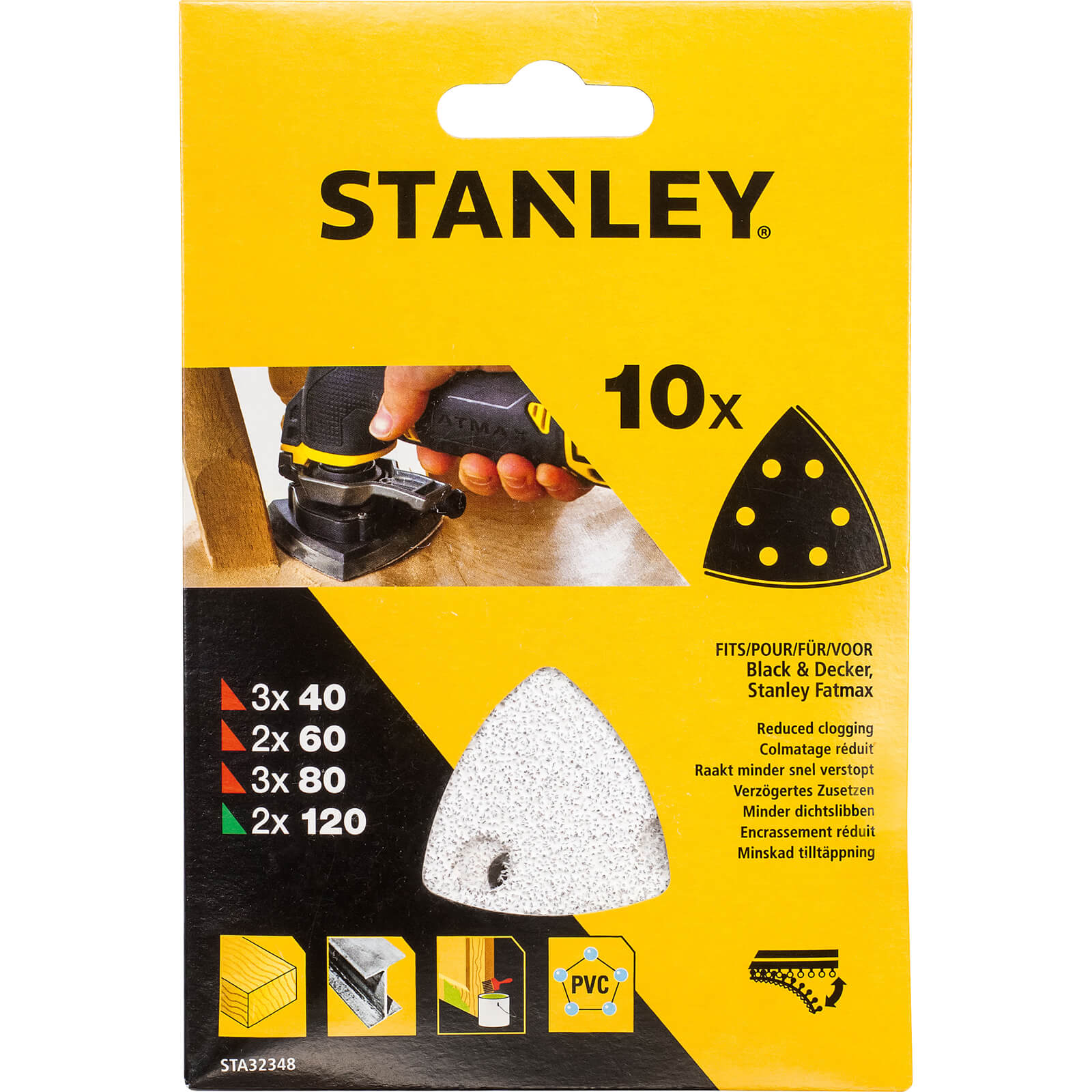 Photos - Multi Tool Blade Stanley Hook and Loop Sanding Sheets for Oscillating Multi Tools Assorted 