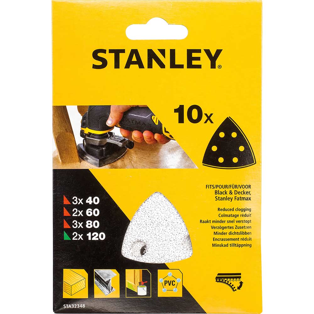 Photos - Multi Tool Blade Stanley Hook and Loop Sanding Sheets for Oscillating Multi Tools Assorted 