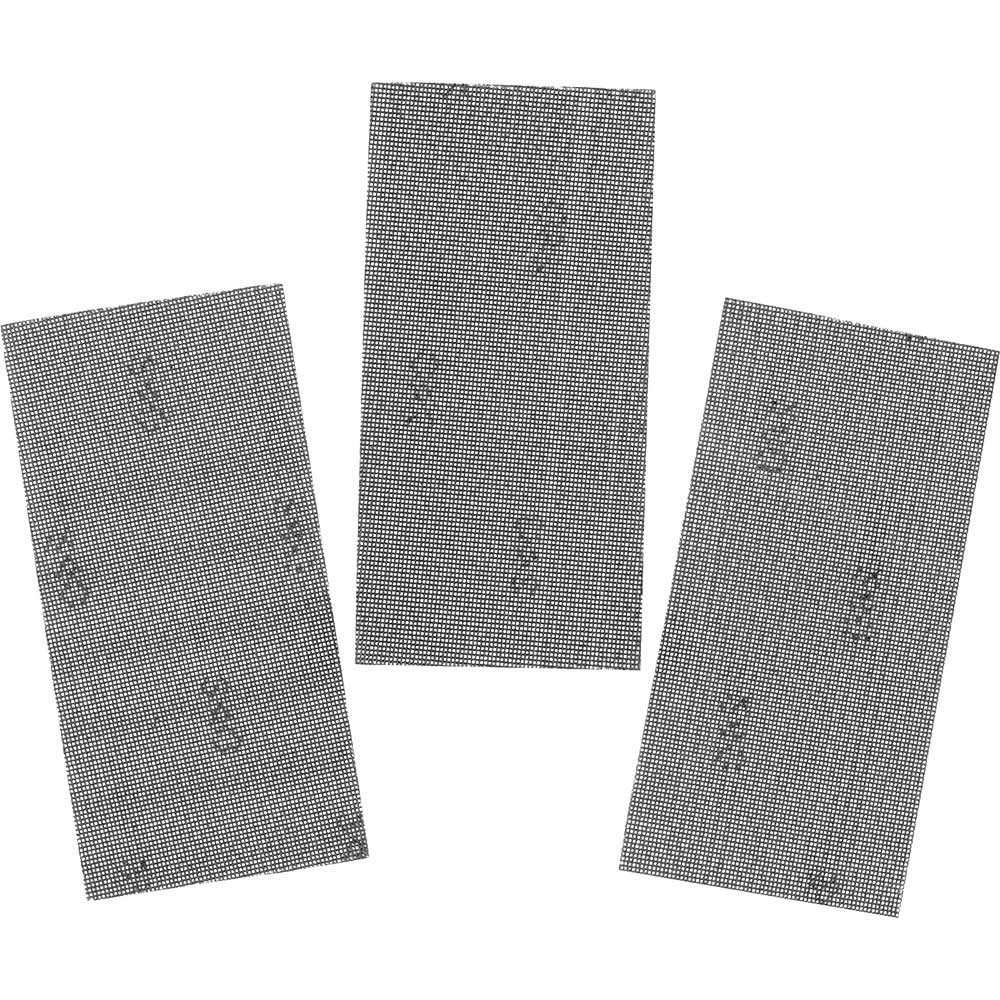 Stanley Mesh Hook and Loop 1/3 Sanding Sheets 93mm x 190mm 240g Pack of 3