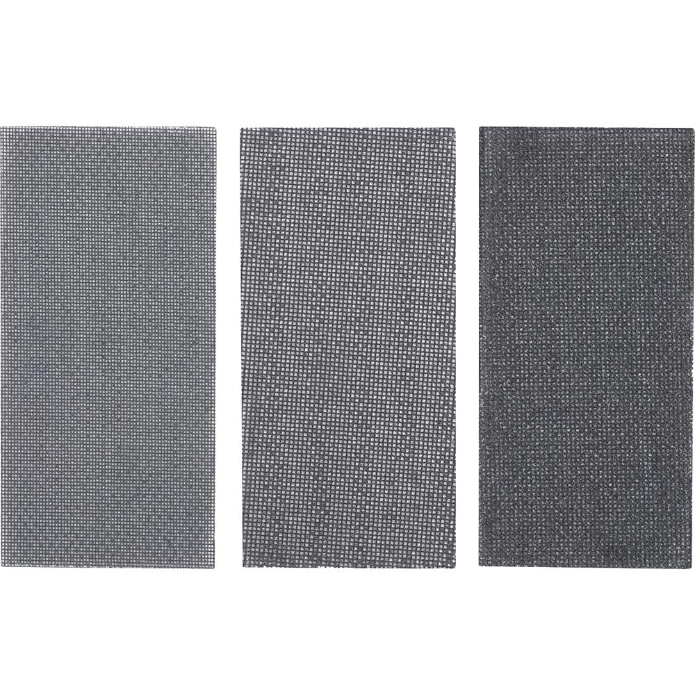 Stanley Mesh Hook and Loop 1/3 Sanding Sheets 93mm x 190mm Assorted Pack of 3