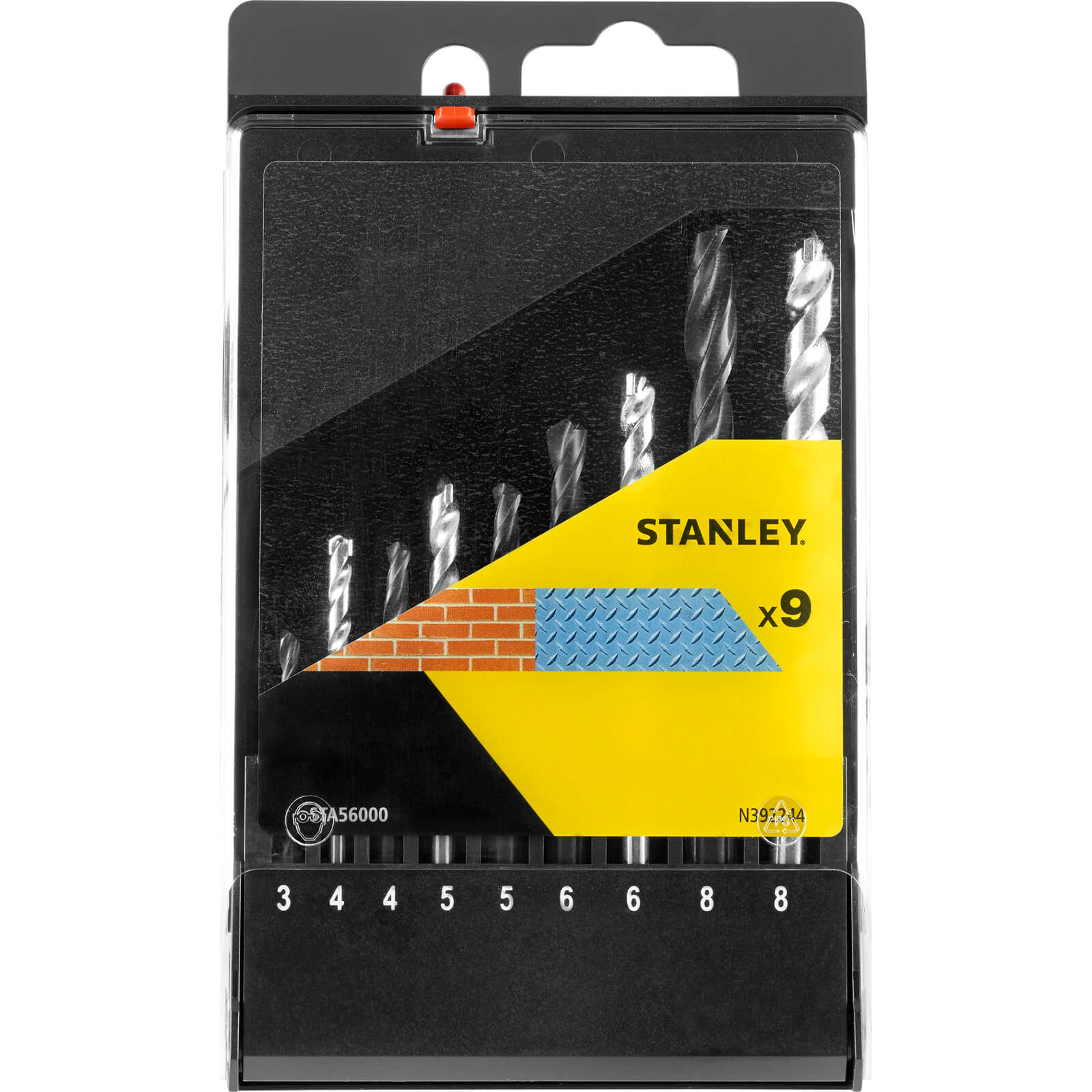 Photos - Drill Bit Stanley 9 Piece HSS and Masonry  Set STA56000 