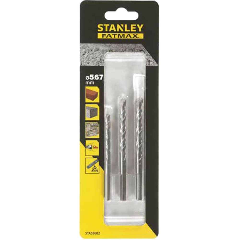 Photos - Drill Bit Stanley FatMax 3 Piece Masonry  Set STA58682 