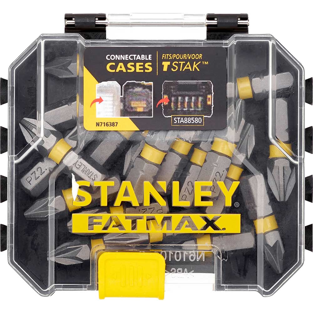 Stanley FatMax Bulk Storage Impact Pozi Screwdriver Bits PZ2 25mm Pack of 20