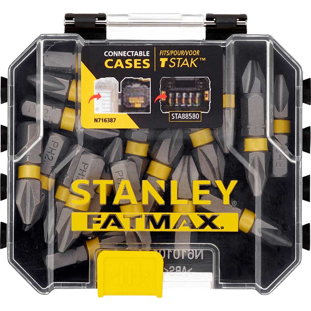 Stanley FatMax Bulk Storage Impact Phillips Screwdriver Bits PH2 25mm Pack of 20