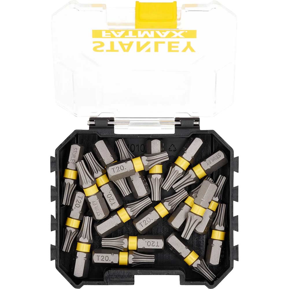Stanley FatMax Bulk Storage Impact Torx Screwdriver Bits T20 25mm Pack of 20