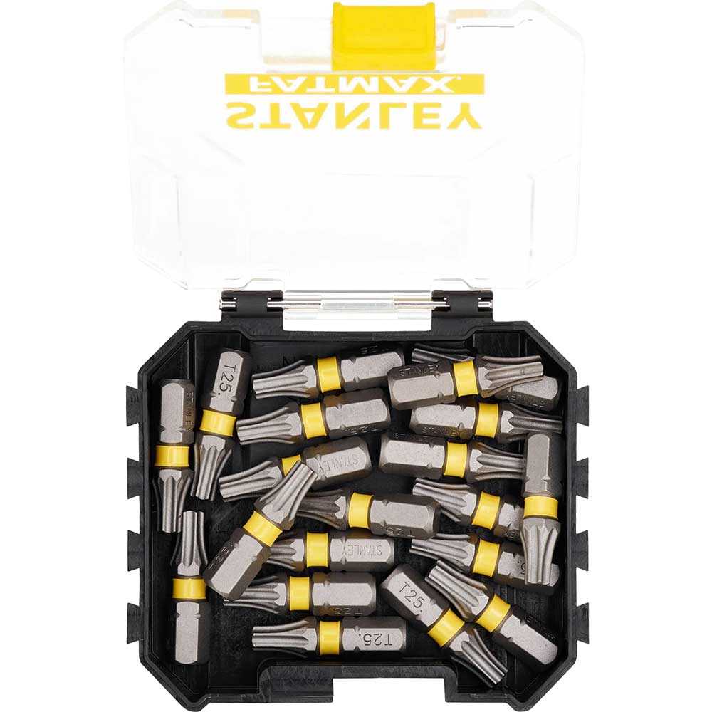 Stanley FatMax Bulk Storage Impact Torx Screwdriver Bits T25 25mm Pack of 20