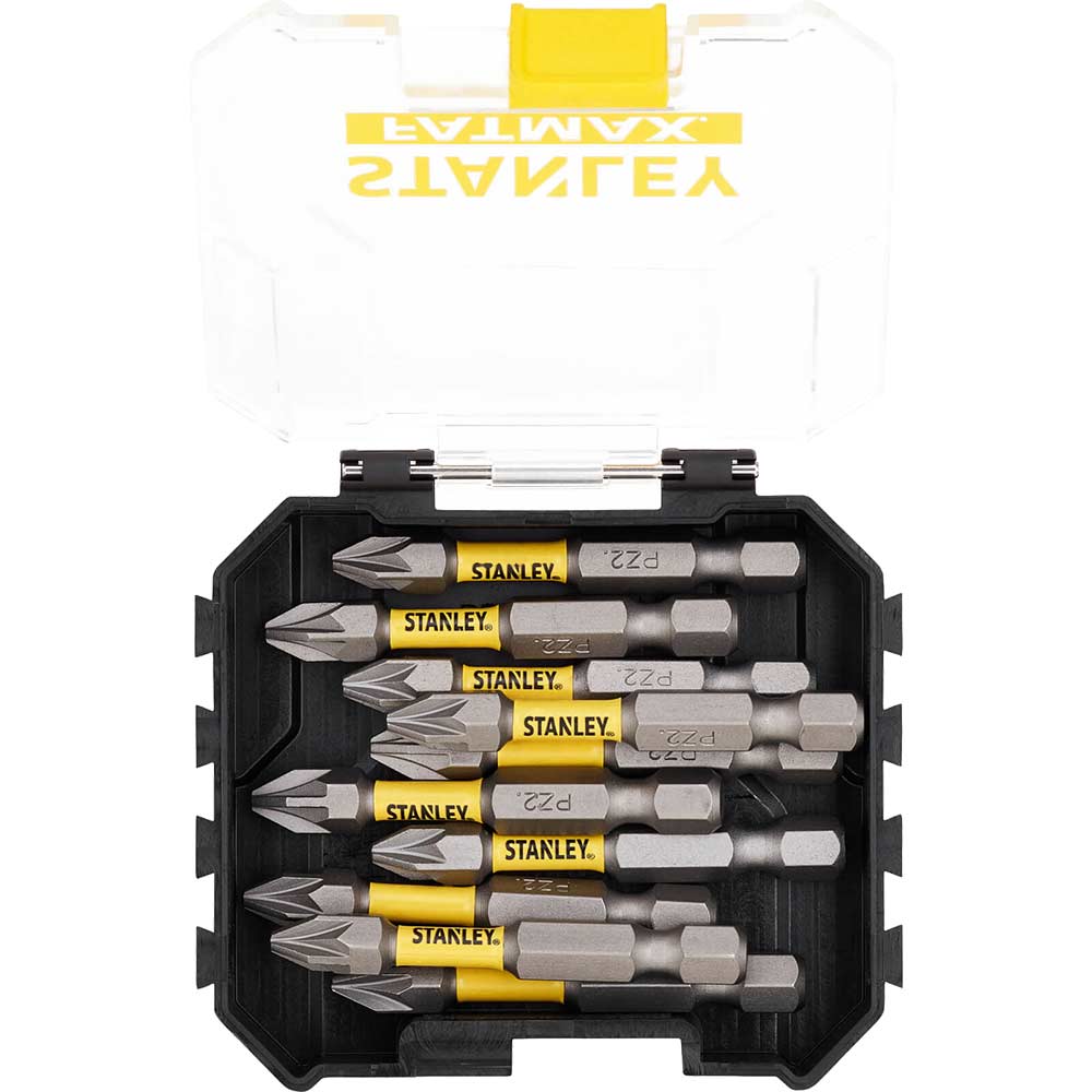 Stanley FatMax Bulk Storage Impact Pozi Screwdriver Bits PZ2 50mm Pack of 10