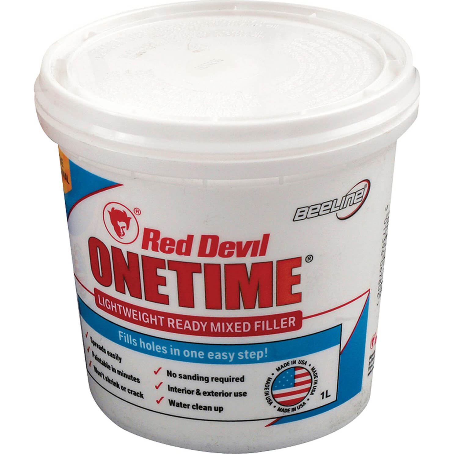 Image of Red Devil Onetime Ready Mixed Filler 1l
