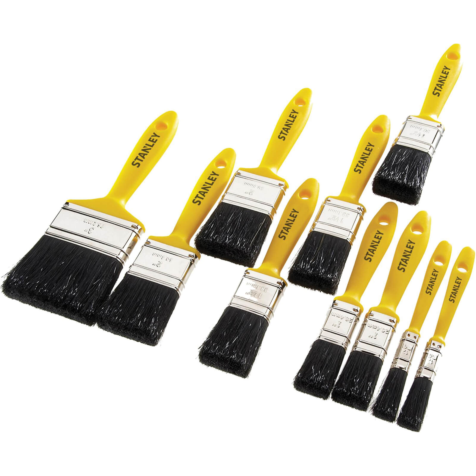 Photos - Putty Knife / Painting Tool Stanley 10 Piece Hobby Paint Brush Set 