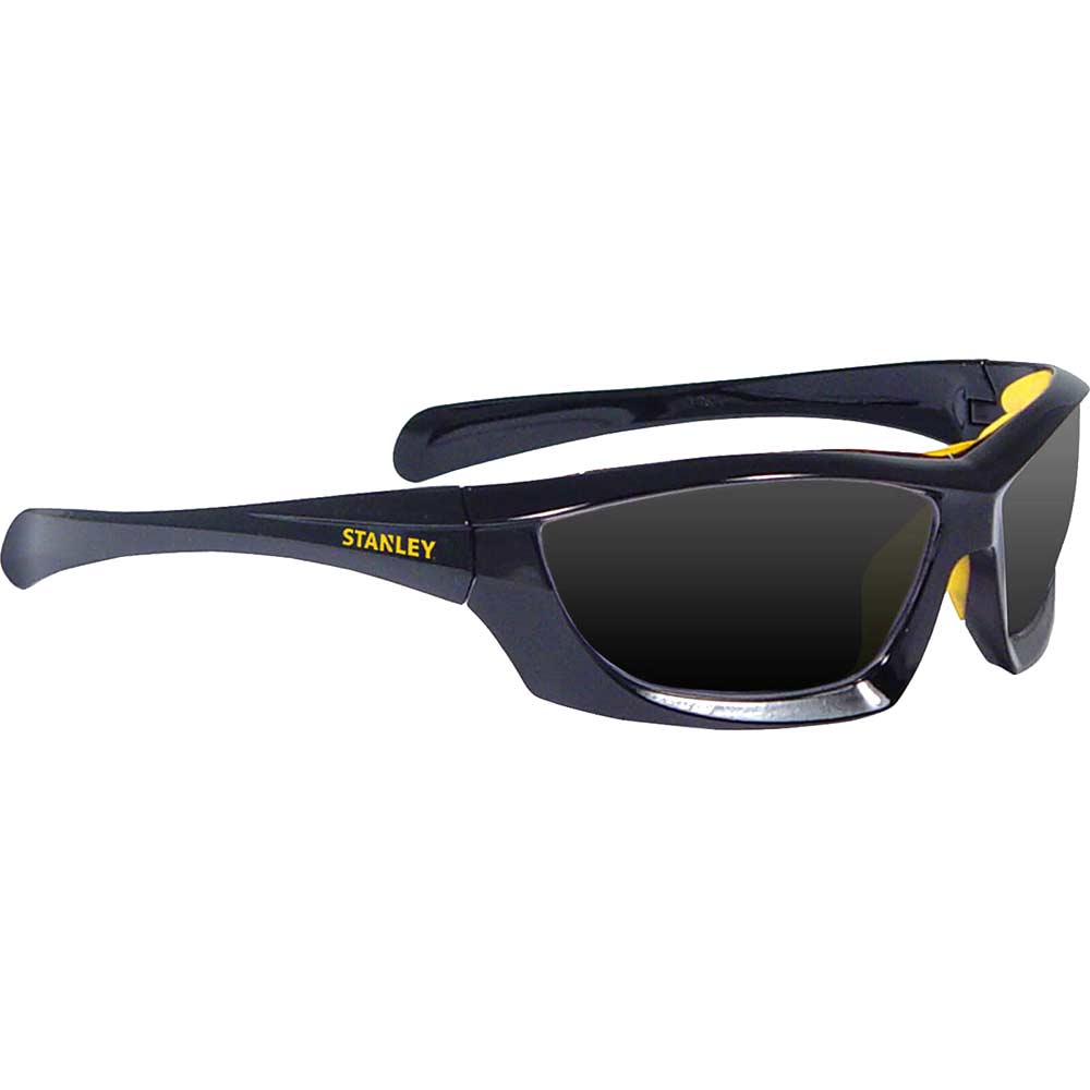 Stanley SY180 Full Frame Protective Safety Glasses Black Smoke