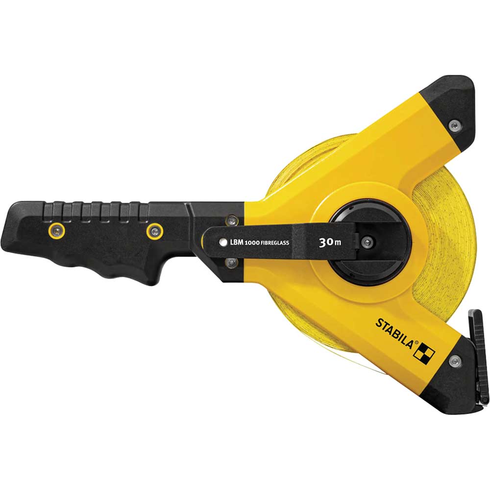 Stabila LBM 1000 Open Fibreglass Tape Measure Metric 30m 13mm