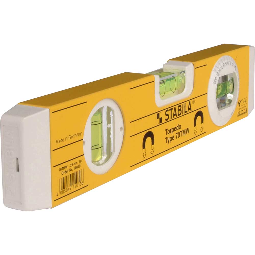 Image of Stabila Magnetic Torpedo Spirit Level 10" / 25cm