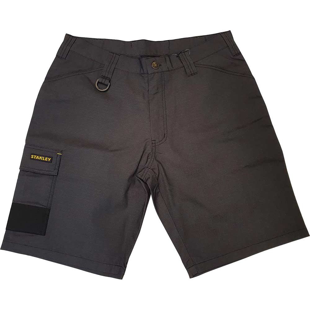 Stanley Mens Tucson Rip Stop Cargo Work Shorts Grey / Black 30