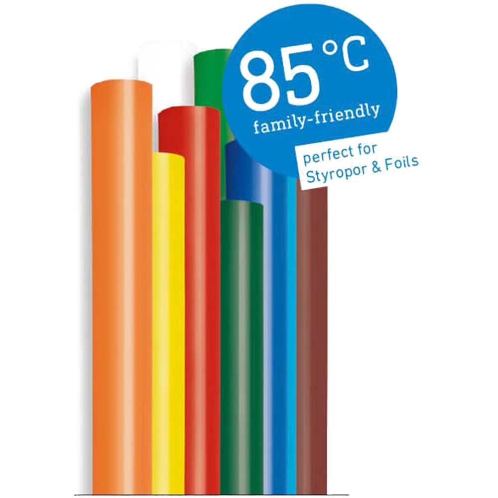 Steinel Assorted Colour 85 Degree Low Temperature Glue Sticks 7mm 150mm Pack of 16