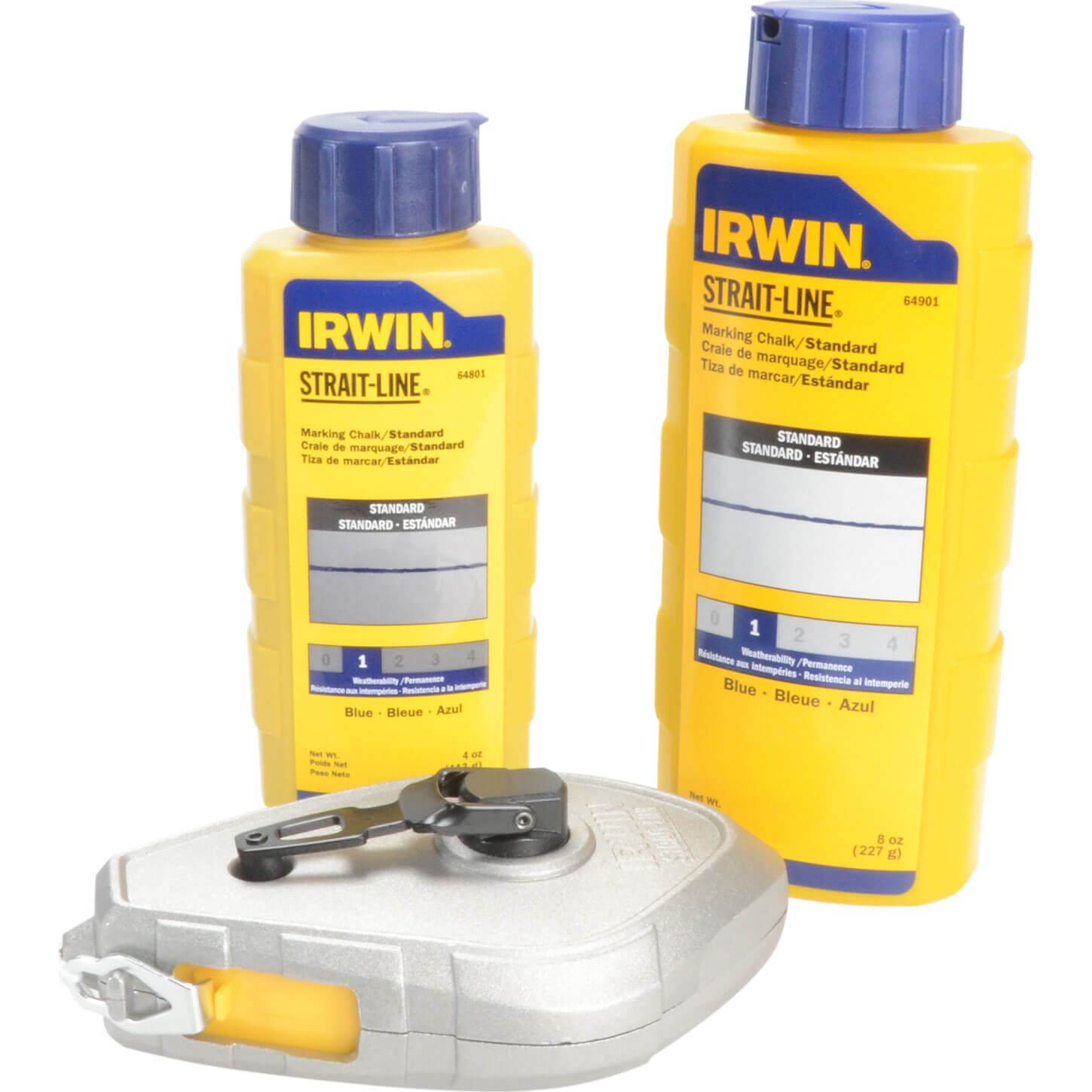 Irwin 10507683 STRAIT-LINE Aluminium 30m Chalk Line & Blue Chalk Pack