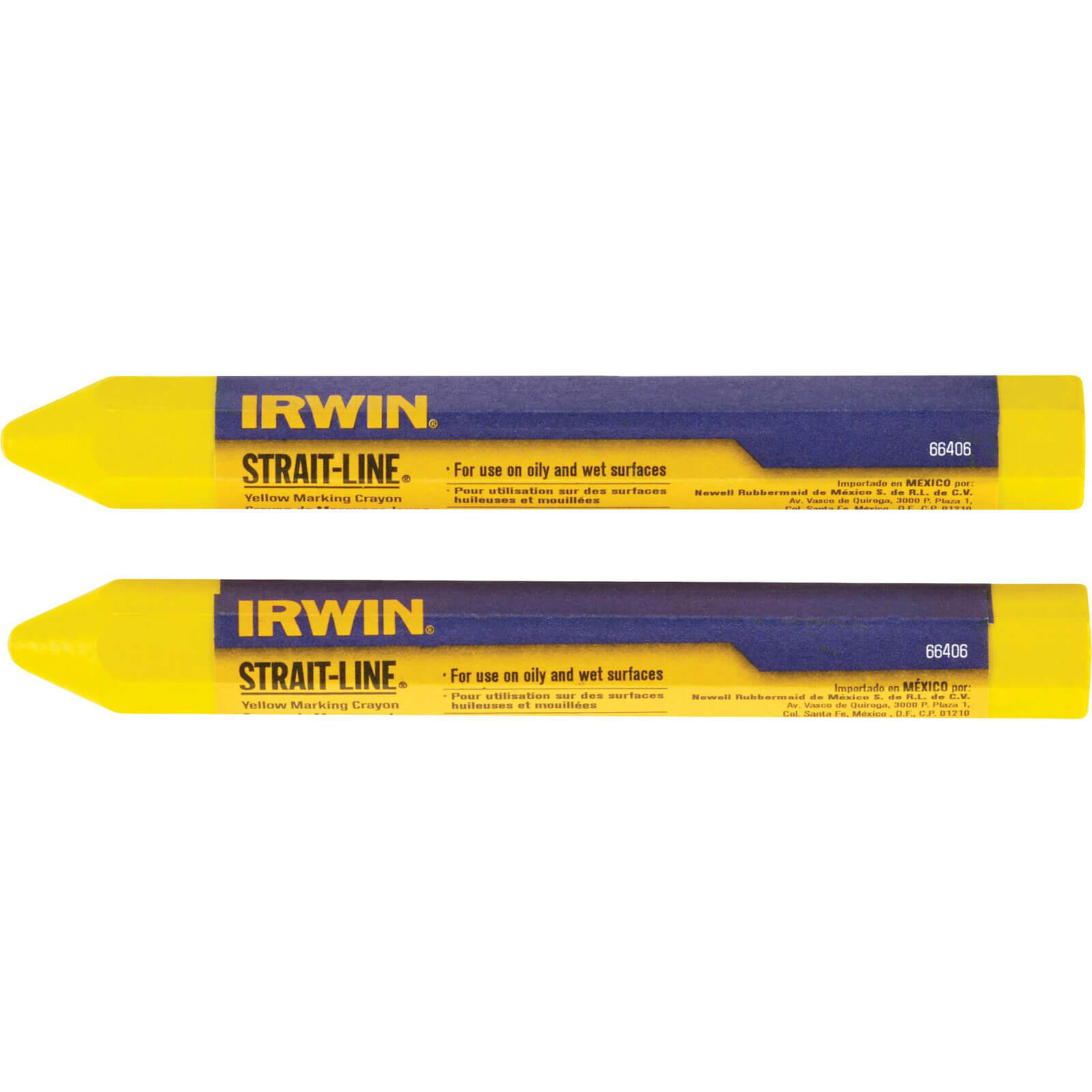 Yellow Strait-Line 666062 Waterproof Crayon 