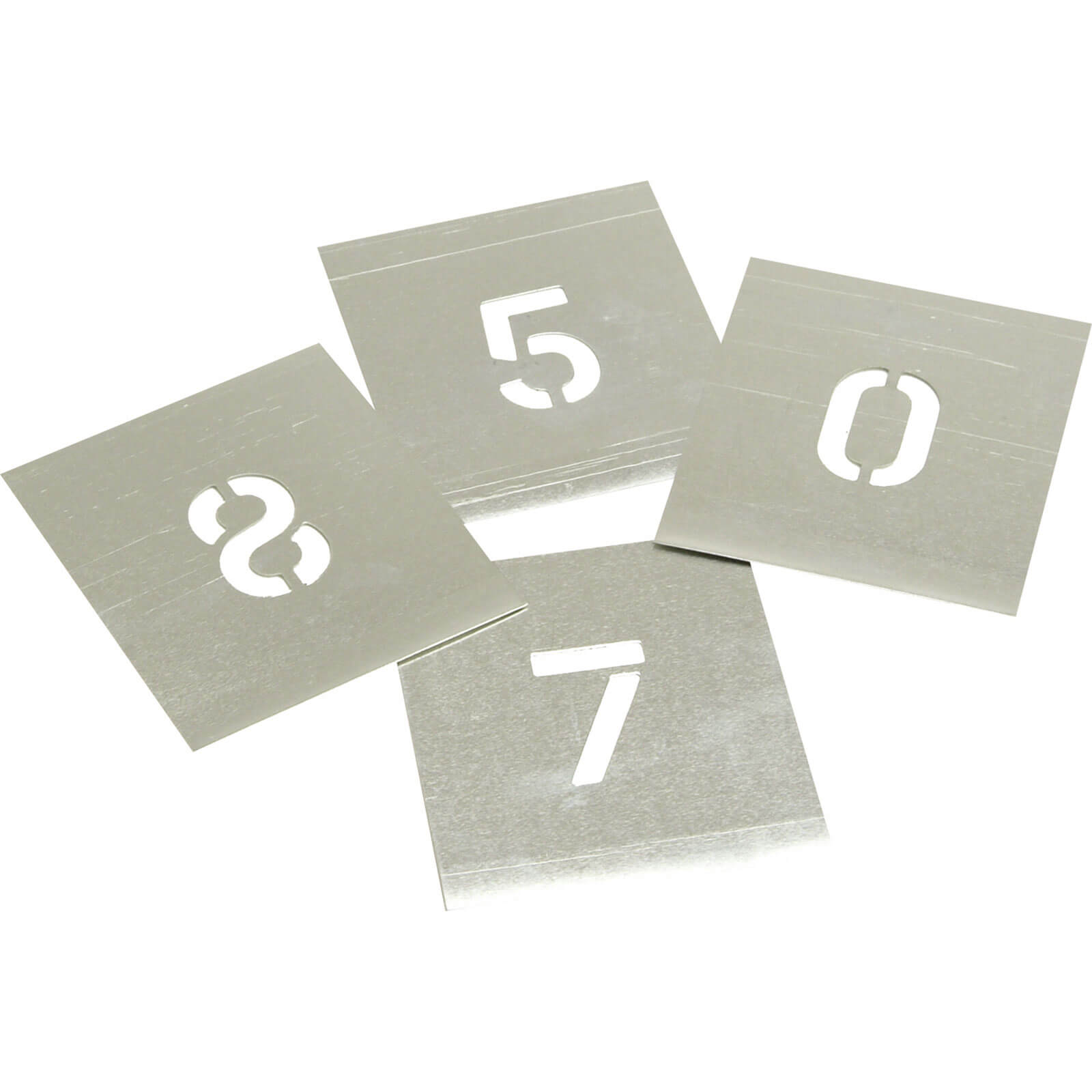 Image of Stencils 8 Piece Zinc Number Stencil Set in Wallet 1"
