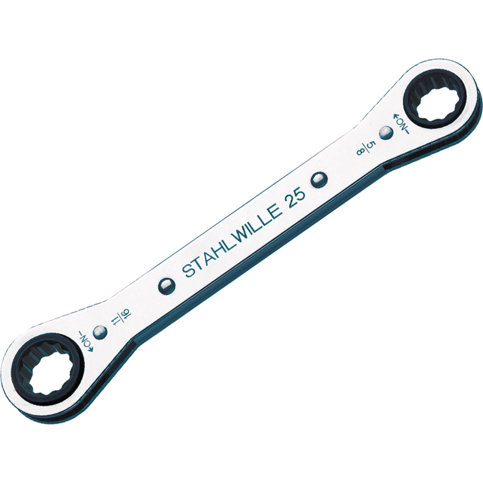 Image of Stahlwille Ratchet Ring Spanner Imperial 1/2" x 9/16"
