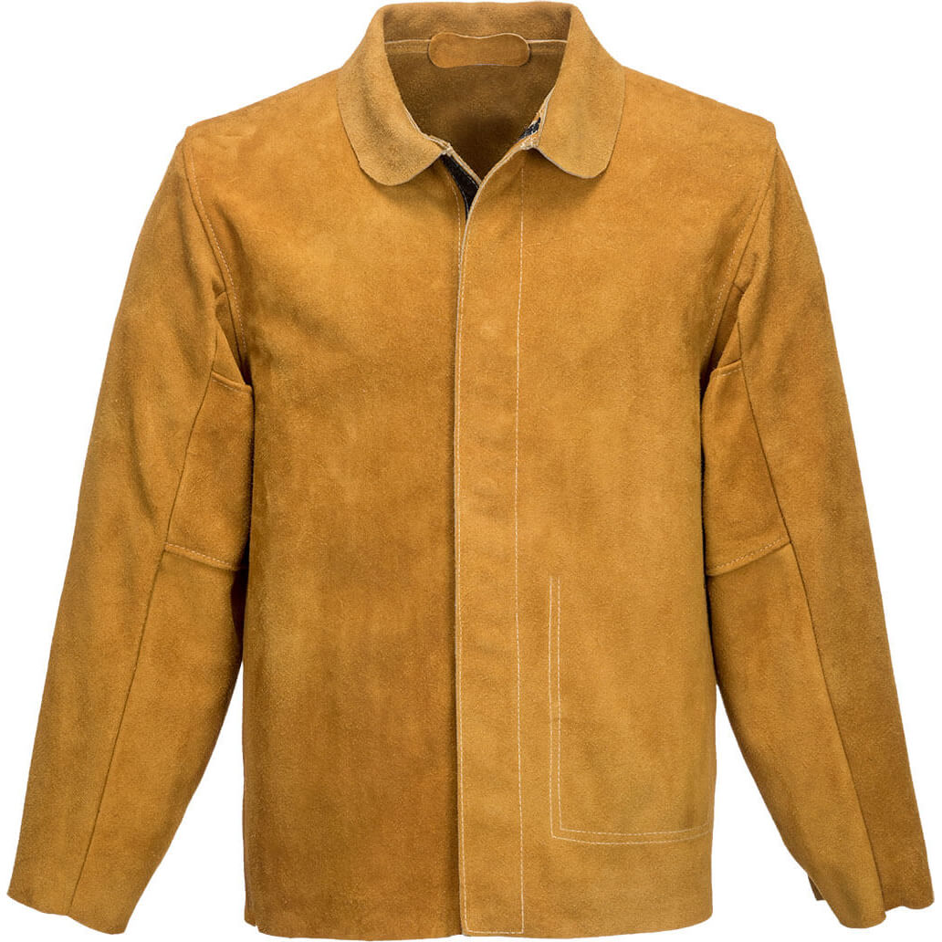 Image of Portwest SW34 Leather Welding Jacket Tan 3XL