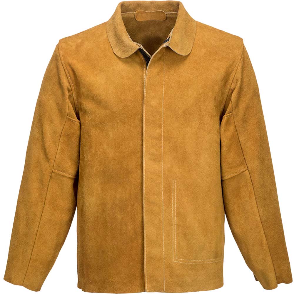 Image of Portwest SW34 Leather Welding Jacket Tan M