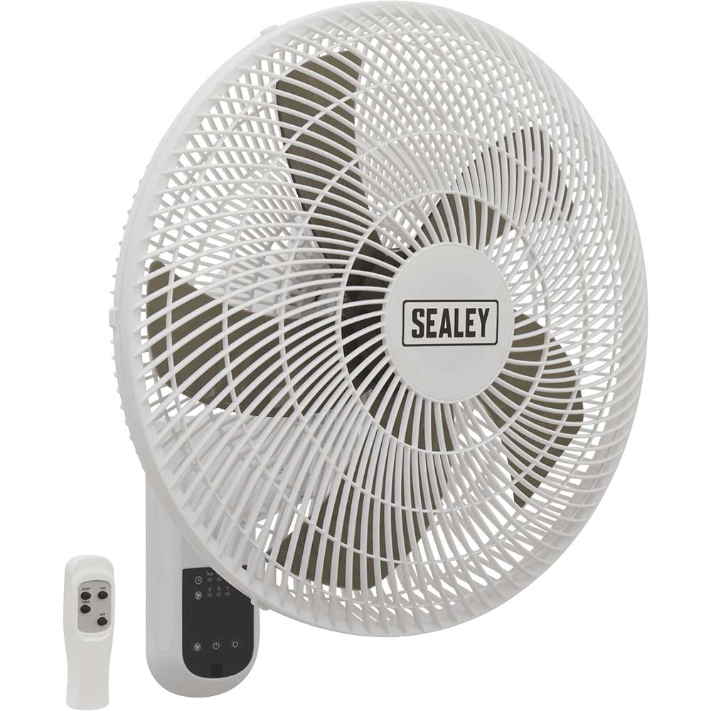 Sealey SWF16WR Remote Control Wall Fan 3 Speed 16" in UK Specification