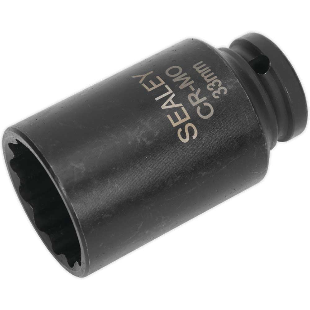 Image of Sealey Specialised 1/2" Drive Deep Bi Hexagon Impact Socket Metric 1/2" 33mm