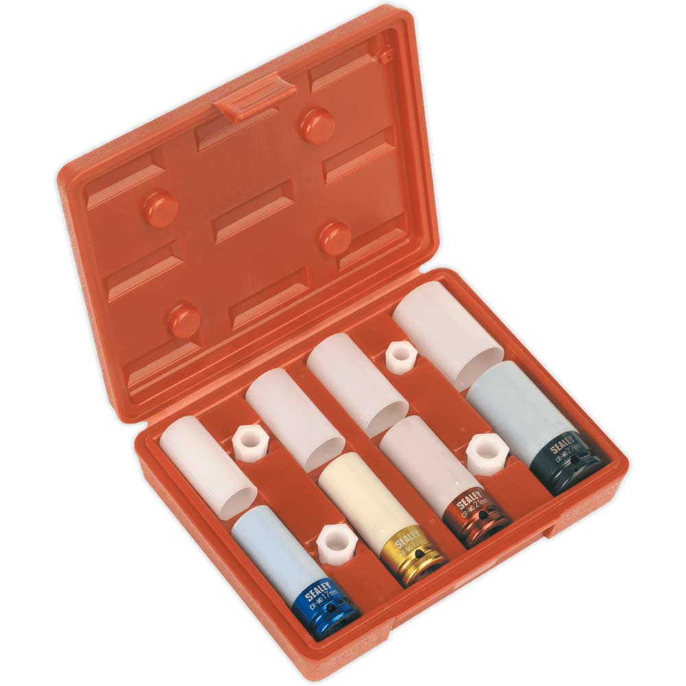 Sealey 4 Piece 1/2" Drive Impact Socket Set for Alloy Wheels 1/2