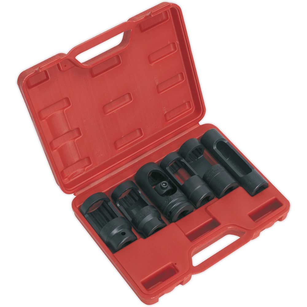 Image of Sealey 6 Piece 1/2" Drive Diesel Injector Socket Set