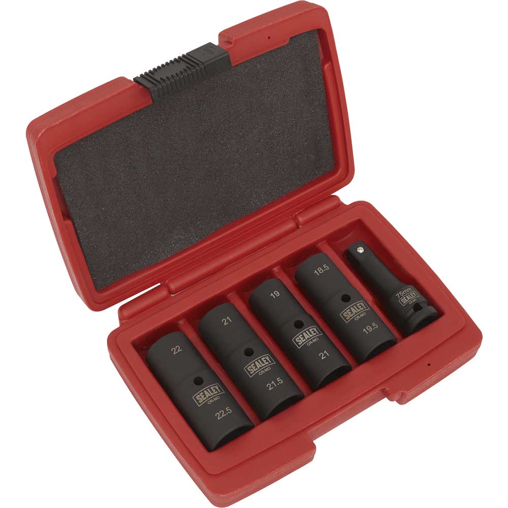 Sealey 5 Piece 1/2" Drive Double Ended Deep Impact Socket Set 1/2