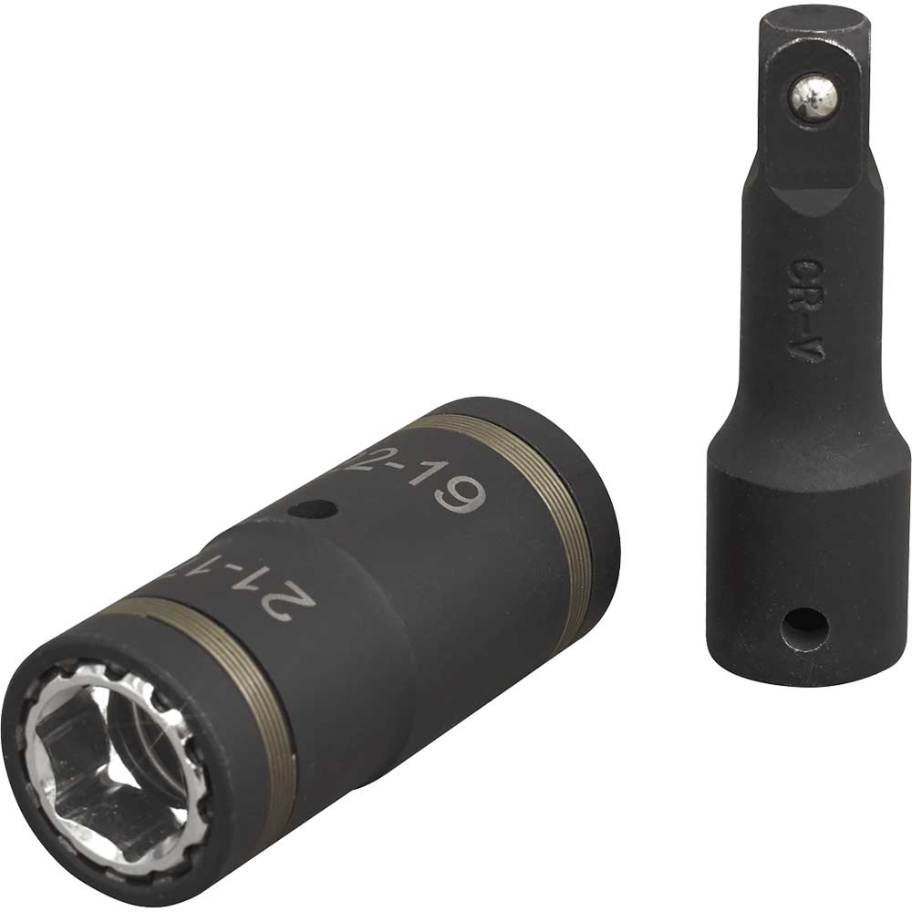 Sealey 2 Piece 1/2" Drive 4 in 1 Impact Socket and Extension Bar Set