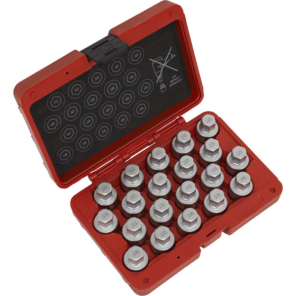 Sealey 20 Piece Locking Wheel Nut Key Set for Vauxhall B Vehicles