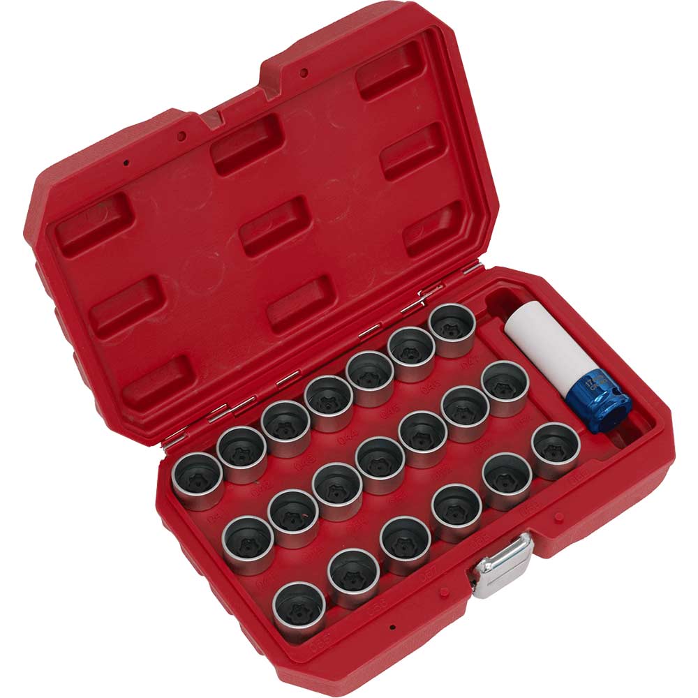 Image of Sealey 21 Piece Locking Wheel Nut Key Set for BMW