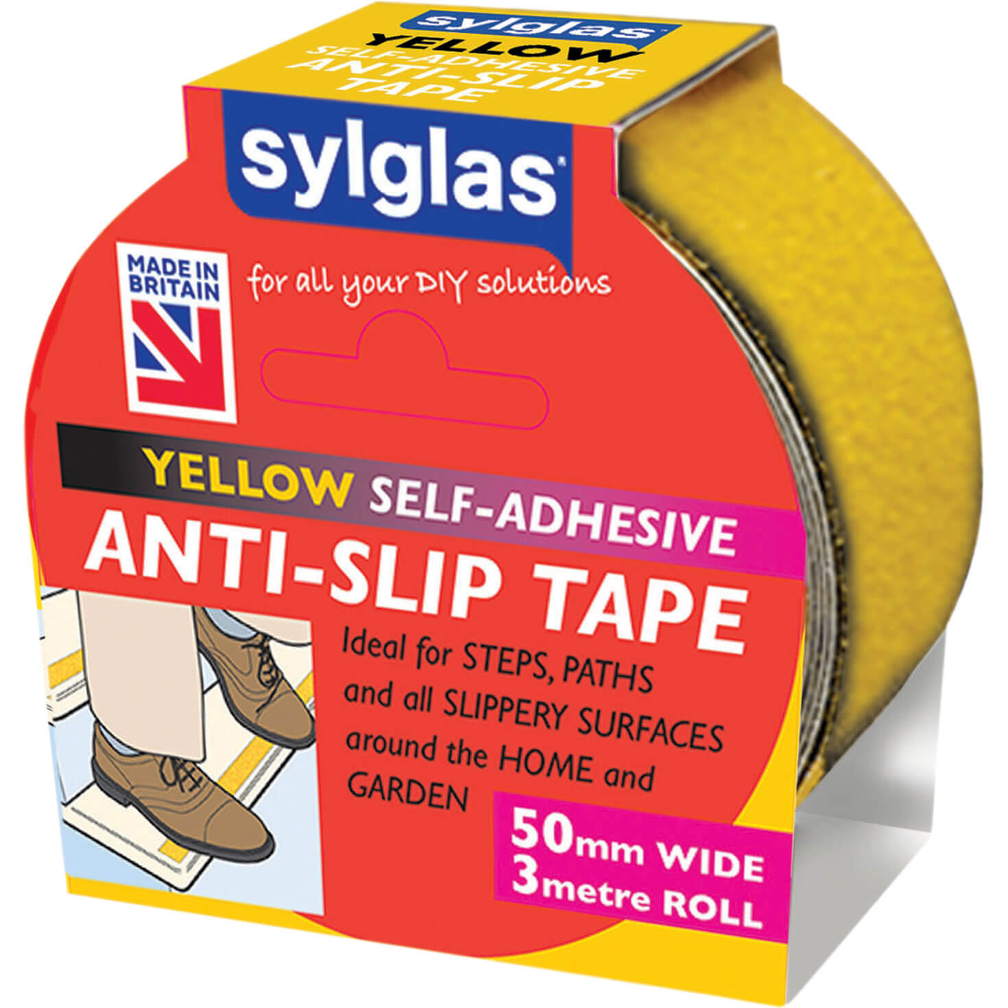 Image of Sylglas Anti SlipTape Yellow 50mm 3m