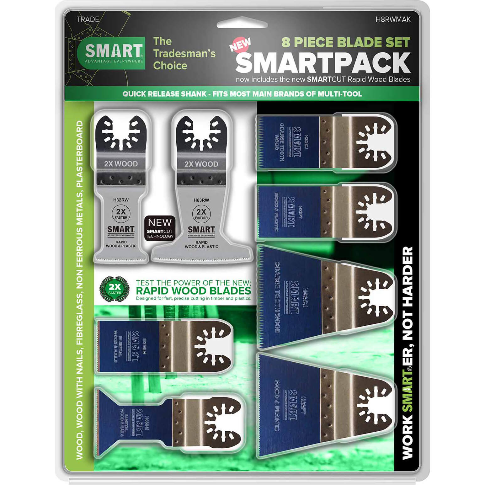 Photos - Multi Tool Blade Smart 8 Piece Trade Smartpack Oscillating  Set H8RWMAK 