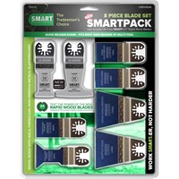Smart 8 Piece Trade Smartpack Oscillating Multi Tool Blade Set 