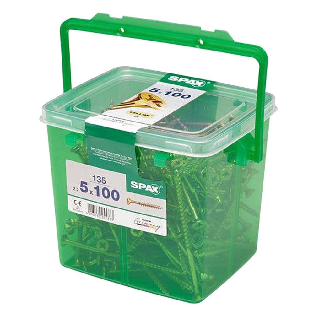 Spax S Self Countersinking Pozi Wood Screws Handy Tub 5mm 100mm Pack of 135