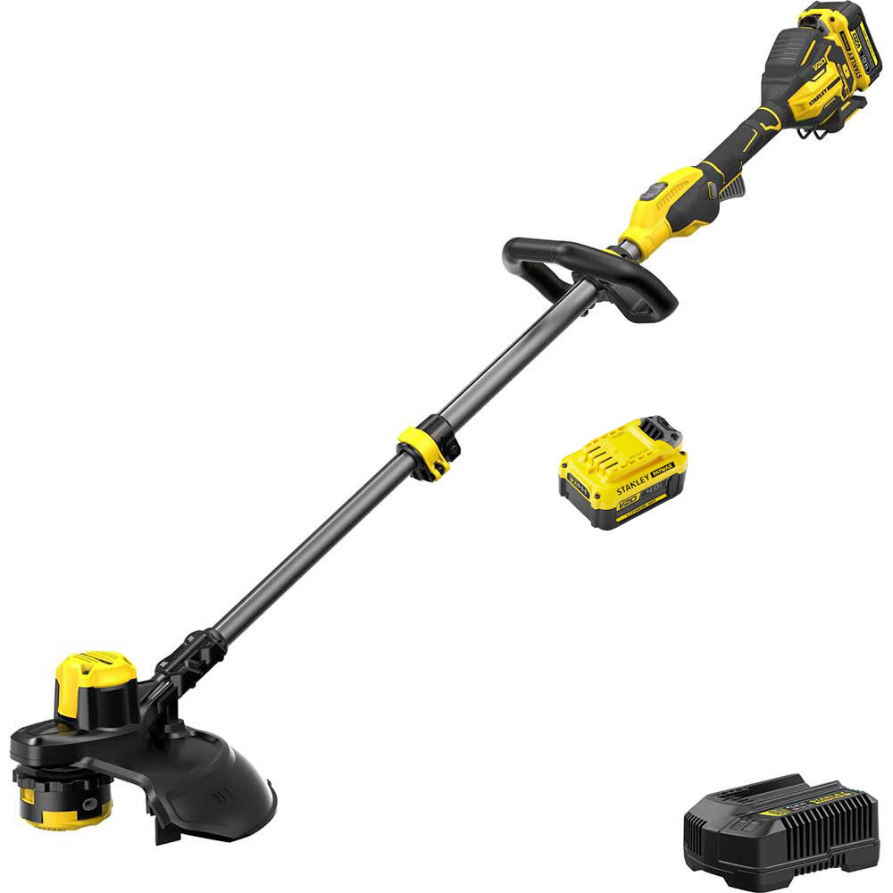 Stanley Fatmax V20 SFMCSTB933 18v Cordless Brushless Grass Trimmer 330mm 2 x 4ah Li-ion Battery Charger