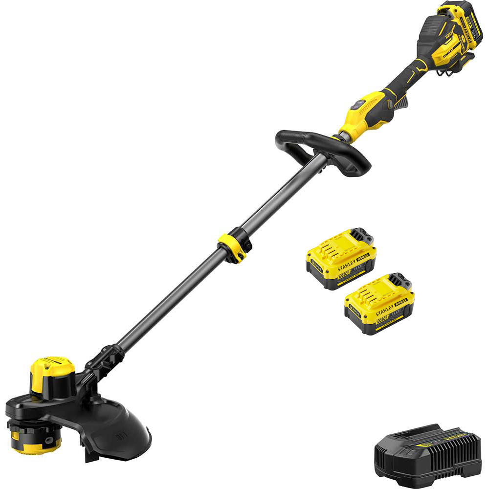 Stanley Fatmax V20 SFMCSTB933 18v Cordless Brushless Grass Trimmer 330mm 3 x 4ah Li-ion Battery Charger