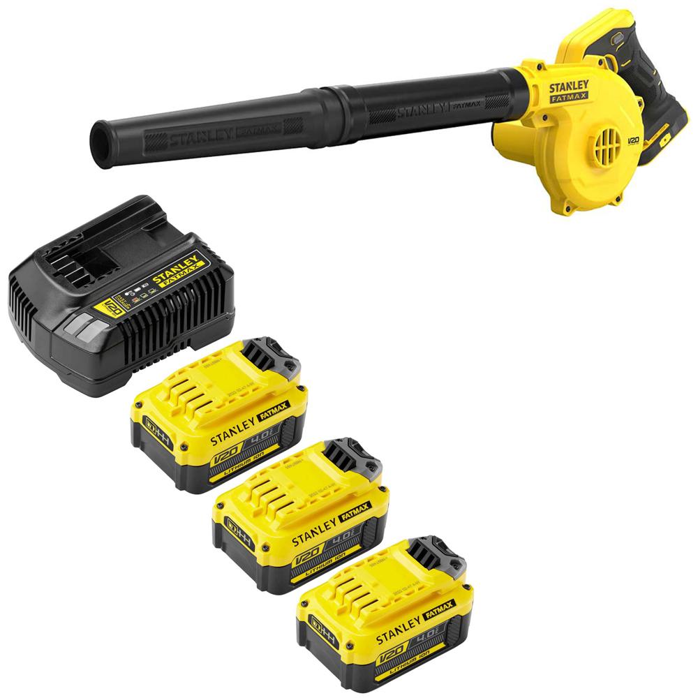 Stanley Fatmax V20 Sfmcbl01 18v Cordless Jobsite Blower 3 X 4ah Li-ion Charger No Case