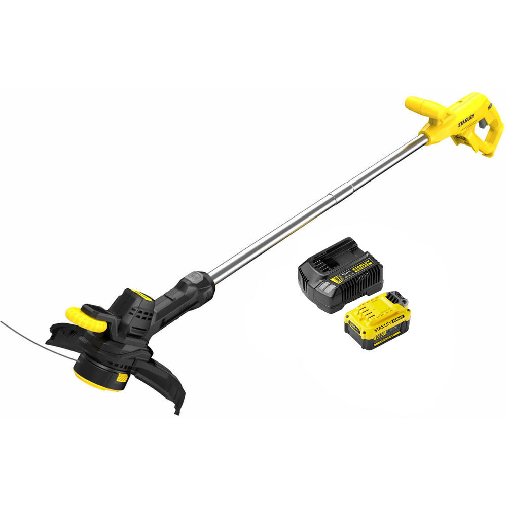 Stanley FatMax V20 SFMCST925 18v Cordless Grass Trimmer 250mm 1 x 4ah Li-ion Battery Charger